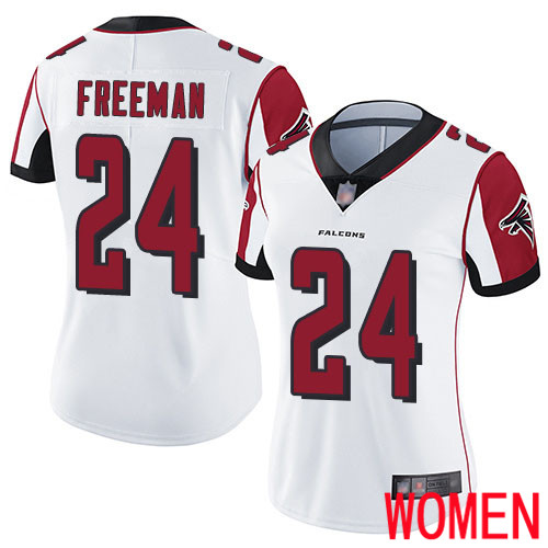 Atlanta Falcons Limited White Women Devonta Freeman Road Jersey NFL Football 24 Vapor Untouchable